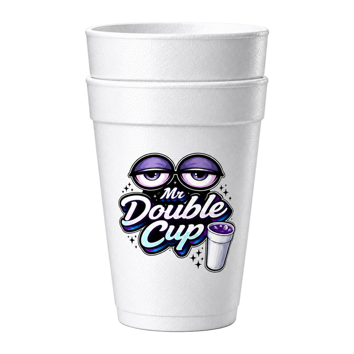 Purple Pour Styrofoam Cups