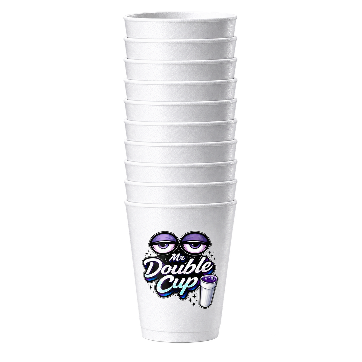 Purple Pour Styrofoam Cups