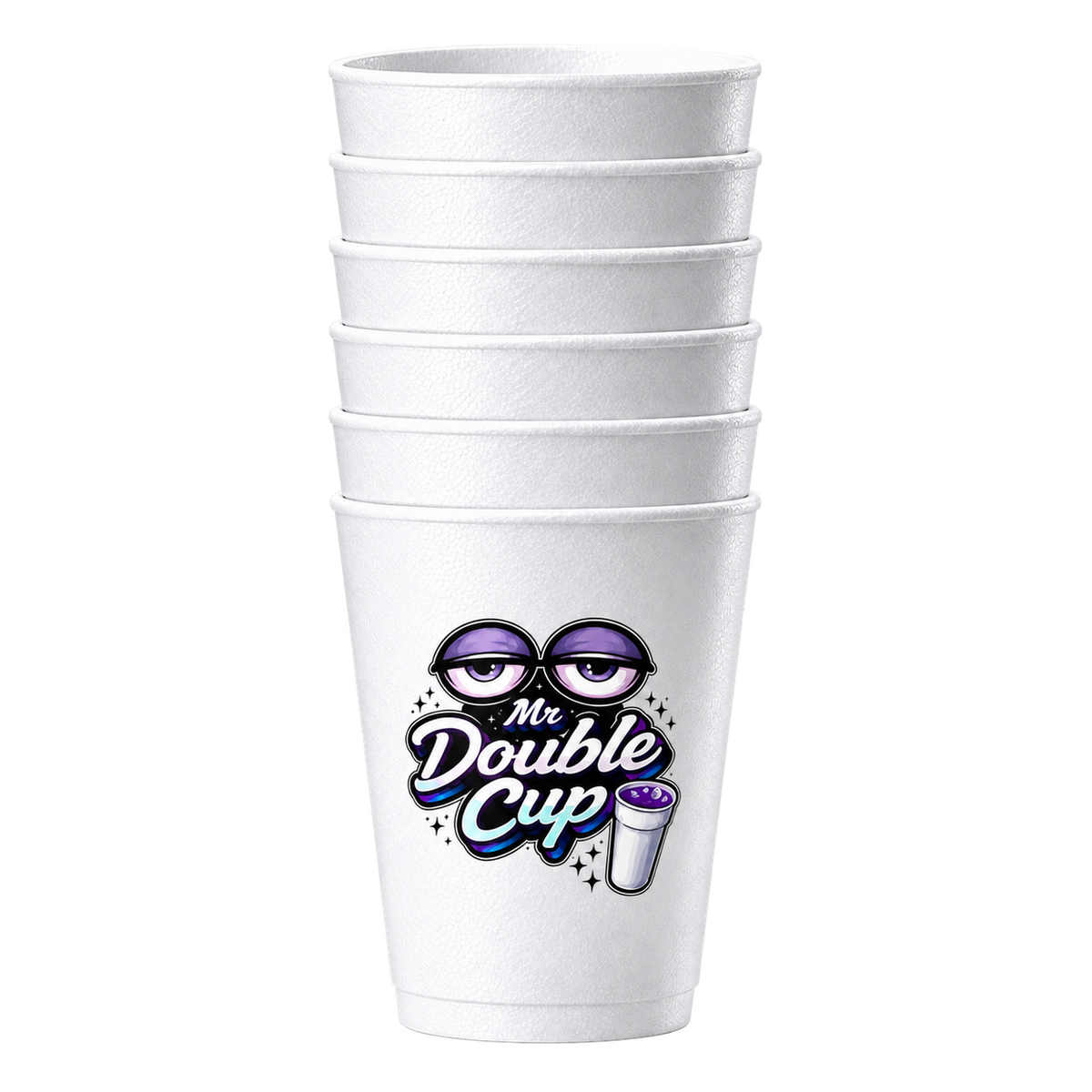 Purple Pour Styrofoam Cups